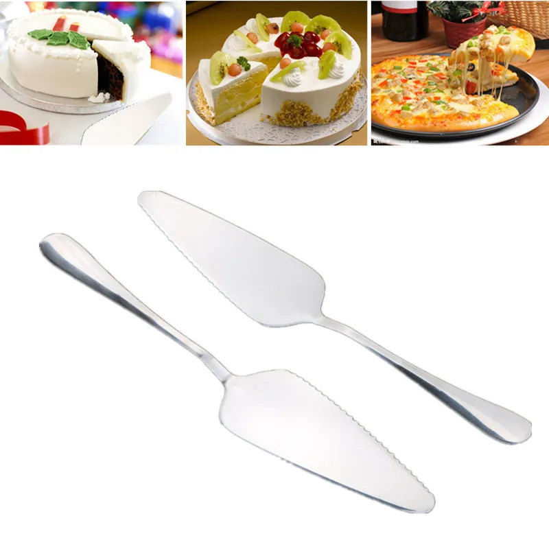 

Stainless steel type 3 serrated edge cake pizza pastry bread knife kitchen baking pizza cutter pizza shovel