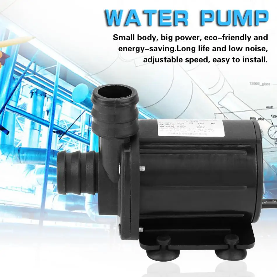 JT-1000A-12 Мини Регулируемая скорость бесщеточный повышающий DC 12 в водяной насос поток 1500л/ч Регулируемая скорость насос высокое качество