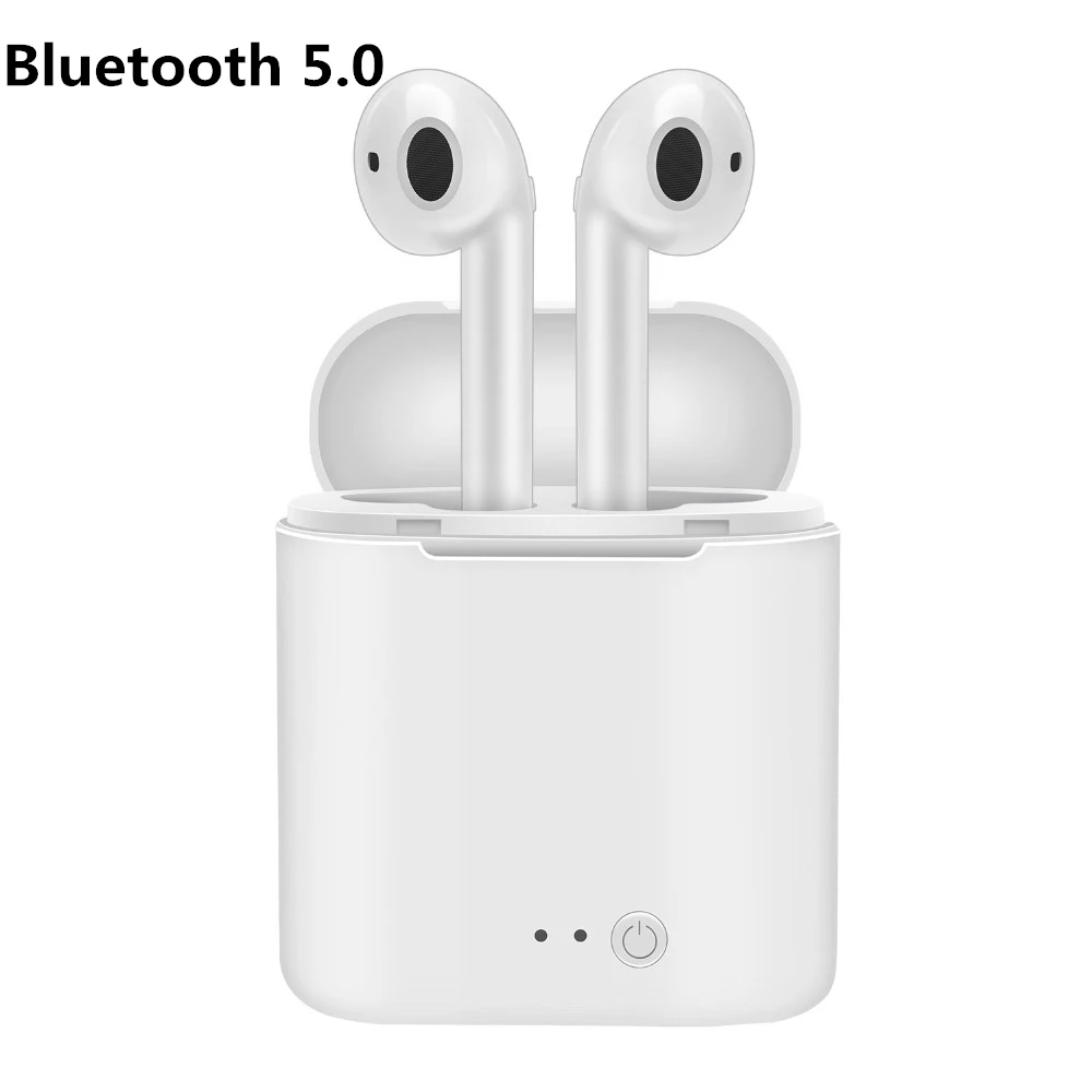 

New I7S TWS Bluetooth 5.0 Wireless Earphones Headphones Portable type mini headsets charge box For iphone Samsung Xiaomi LG