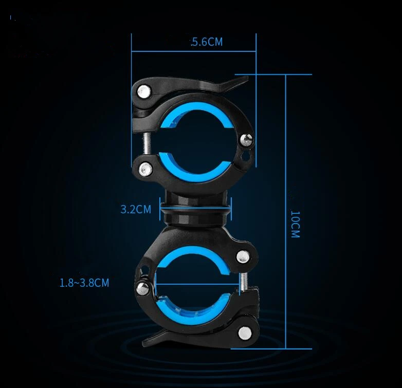 Светильник для вождения, велосипедный передний светильник, кронштейн, 360 Вращающийся светильник, фиксированный автомобильный зажим, аксессуары для езды