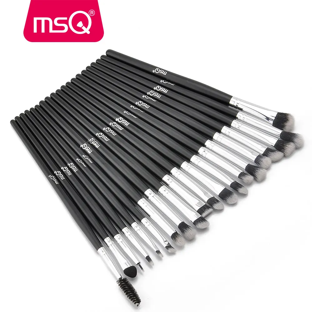 MSQ Professional 20PCS Makeup Brushes Sets Eye Shadow Eyelashes Eyebrow Lip Cosmetic Tool Make Up Eyes Detail Brush Kits 3