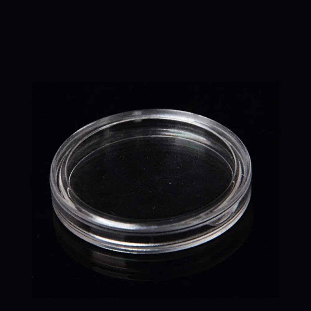 10 шт./лот 27 мм прозрачный держатель для монет капсулы Чехлы круглое кольцо для хранения пластиковые коробки