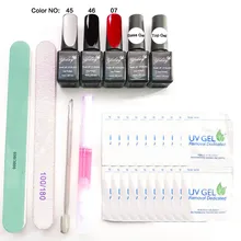 YiDay набор 10 шт. 6 мл УФ Гель-лак для ногтей базовые инструменты маникюрный набор и наборы советы растворимый лак Эмаль 120 цветов на выбор