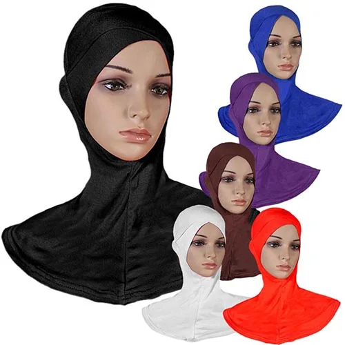 Women Full Cover Inner Muslim Cotton Hijab Cap Islamic Head Scarf Wear