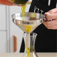 Нержавеющая сталь широкий рот Вино Масло мед, воронка с Съемный фильтр для жидкой Еды Кухня Бар инструменты