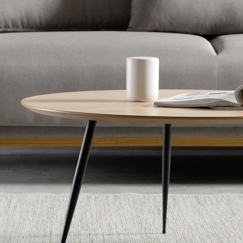 Nordic wrought iron coffee table modern minimalist creative small apartment living room sofa side simple wood tea table