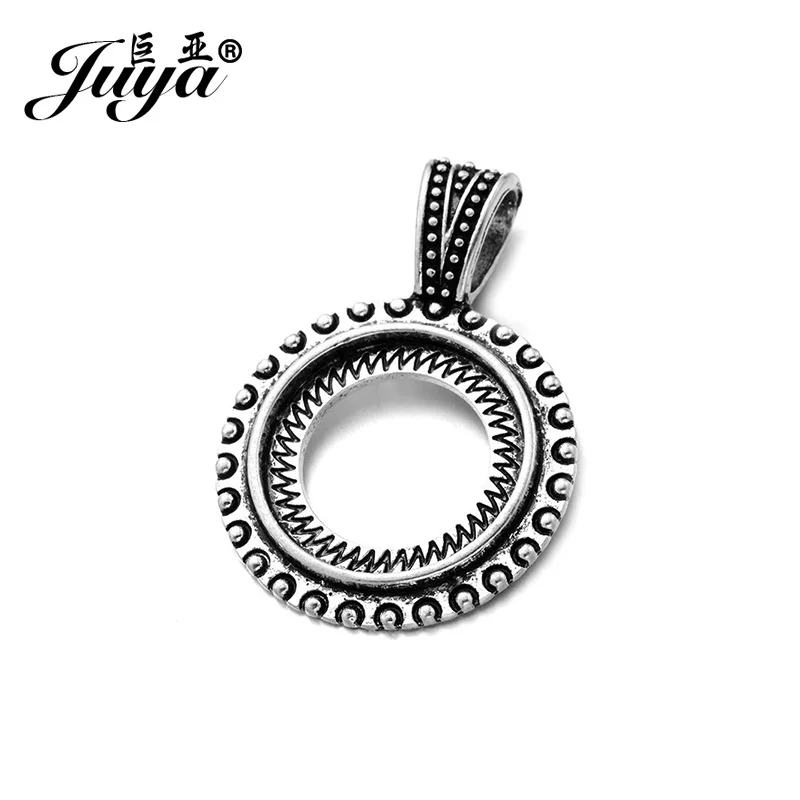 10pcs/lot 20mm 25mm Pendant Cabochon Base Bezel Setting For Charms Necklace Keychain DIY Jewelry Making Crafts Accessories