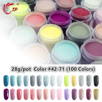 

TP 28g 1oz #42-71 Color Nail Dipping Powder Acrylic System No UV LED Lamp Cure Non-yellowing Starter Kit Glitter Dust Dip Powder