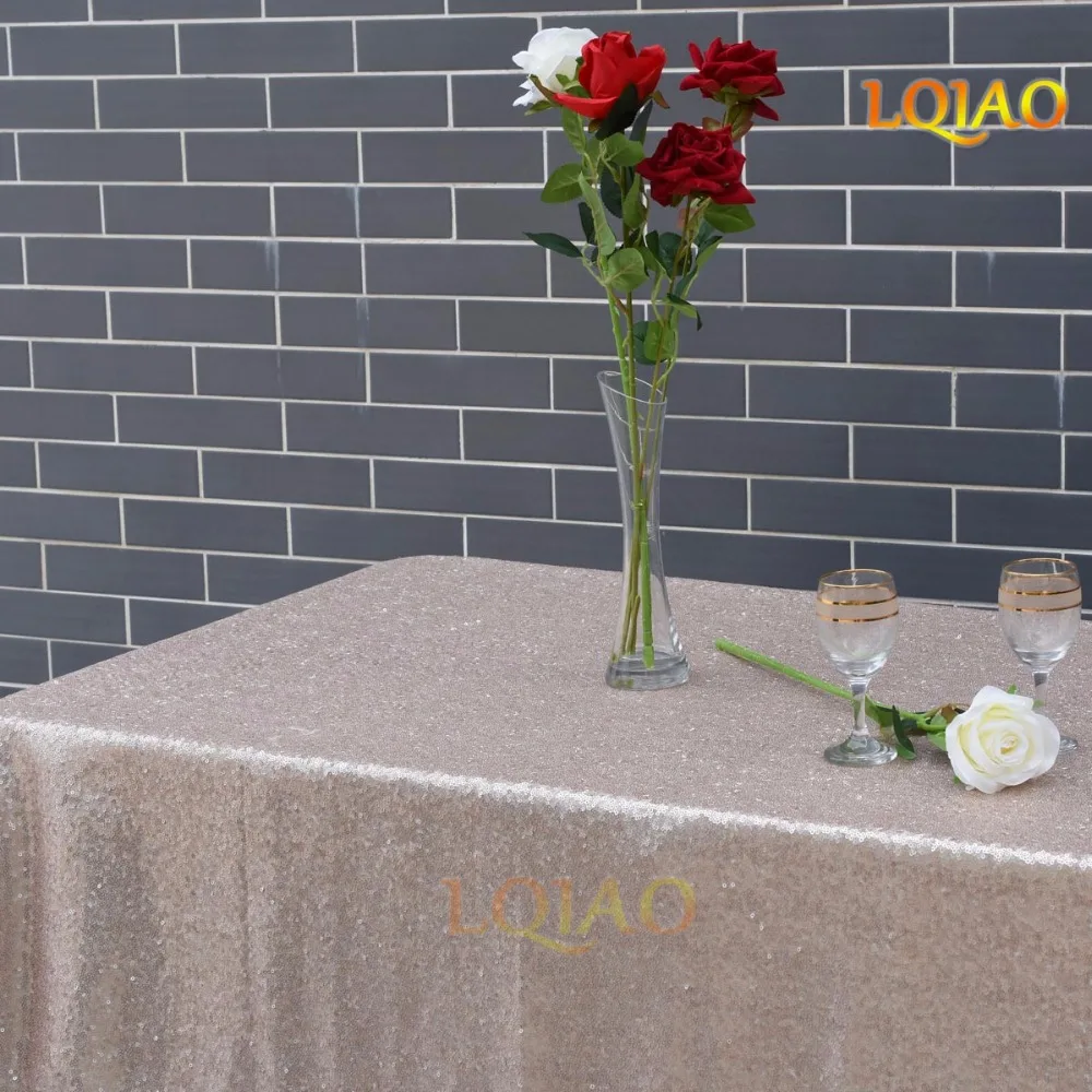Champagne sequin tablecloth-004