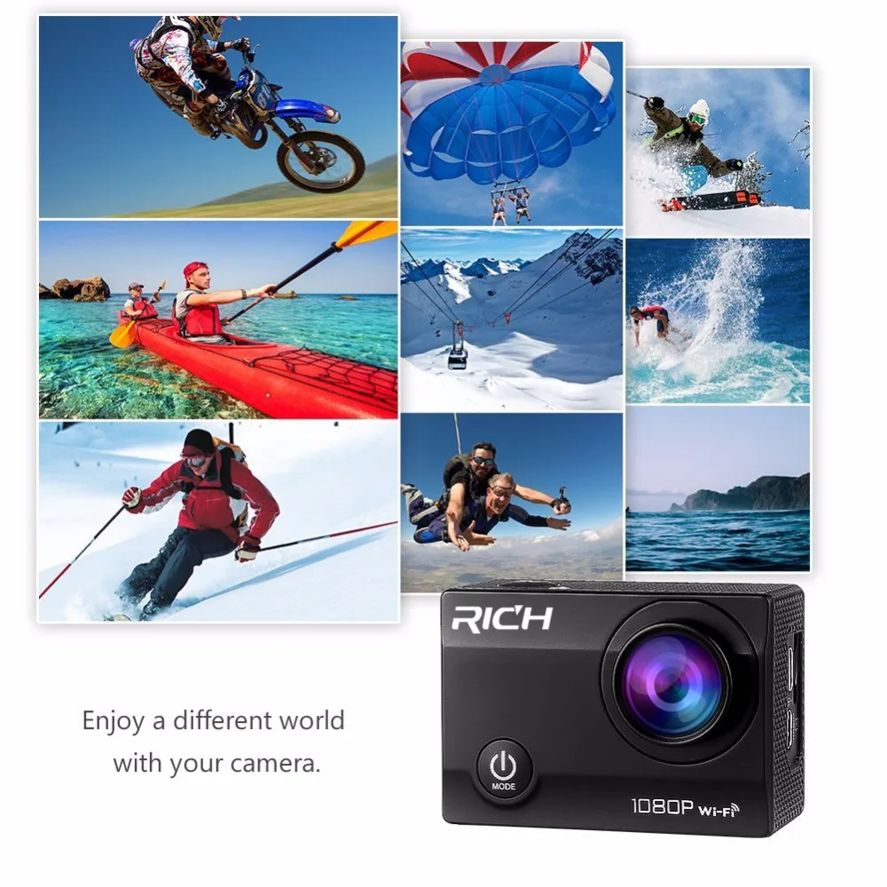 old action camera RICH SJ80 pro Action camera Ultra HD 4K WiFi Full 1080P 60fps Diving underwater go waterproof Helmet Cam Sports action Camera H9 best action camera