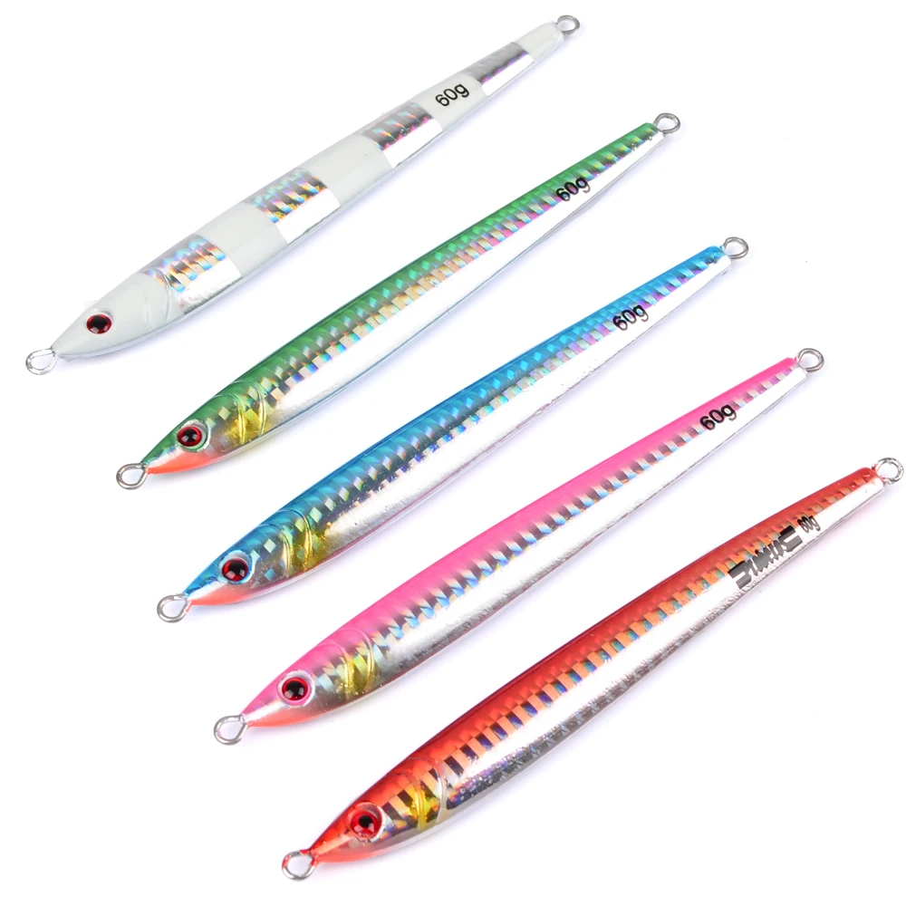 

1pcs Jigging Lead Metal Slow Jig Head Fish 6G-100G 6CM-14.5CM Spinner Fishing Lure Paillette Knife Wobbler Artificial Hard Bait