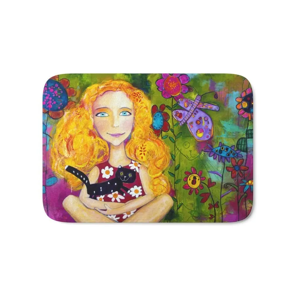 Home Entrance Doormat Cats In The Meadow Fashion Rectangular Mats Bathroom Kitchen Anti-Slip Floor Mat 40X60cm 45x75cm 50X80cm | Дом и сад