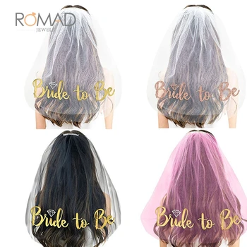 

Bride To Be Rose Flower Bridal Veil Beach Bridal Shower Flower Wreath Veil Party Hair Accessories Wedding Veil Hair Decoration 4