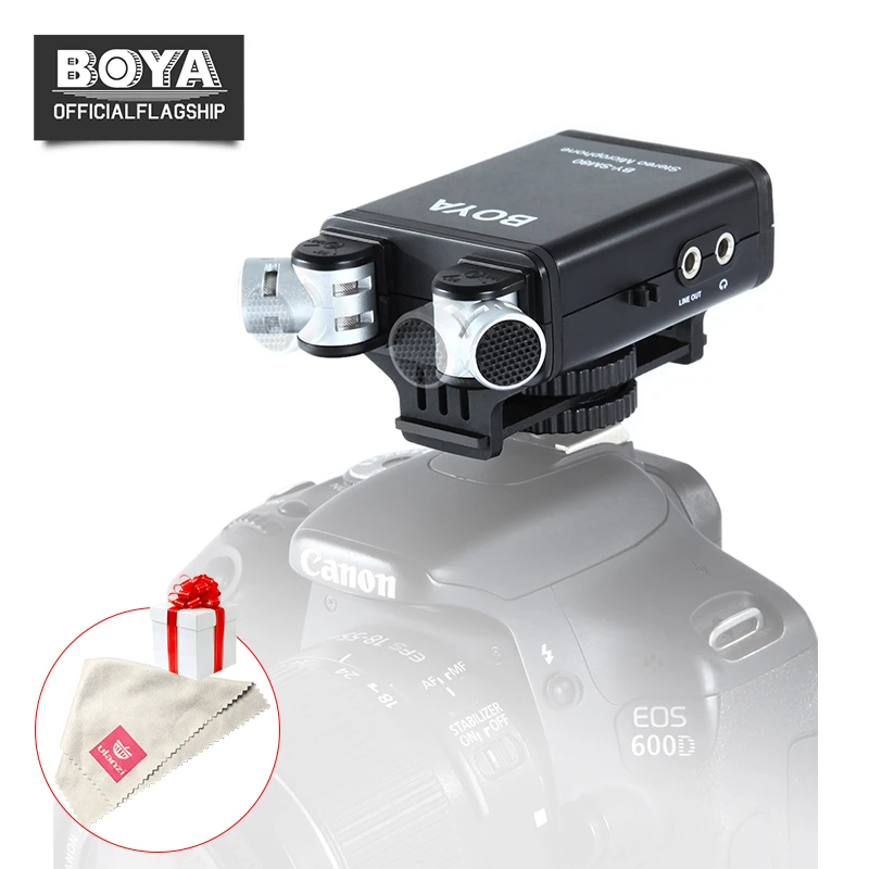 BOYA BY-SM80 Stereo Video Microphone With Wind Shield For Canon Nikon DSLR Came