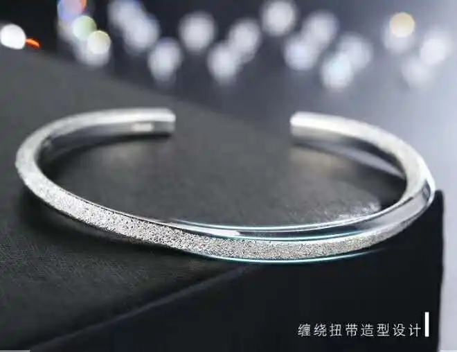 

Sterling S999 silver Bangles 999 frosted Bangle 25g bracelet