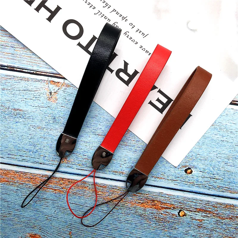 

PU cell phone Hand Lanyard strap For iPhone 8 7 Samsung S9 for Wrist Straps keys Camera GoPro USB Flash Drives Keys Accessorie