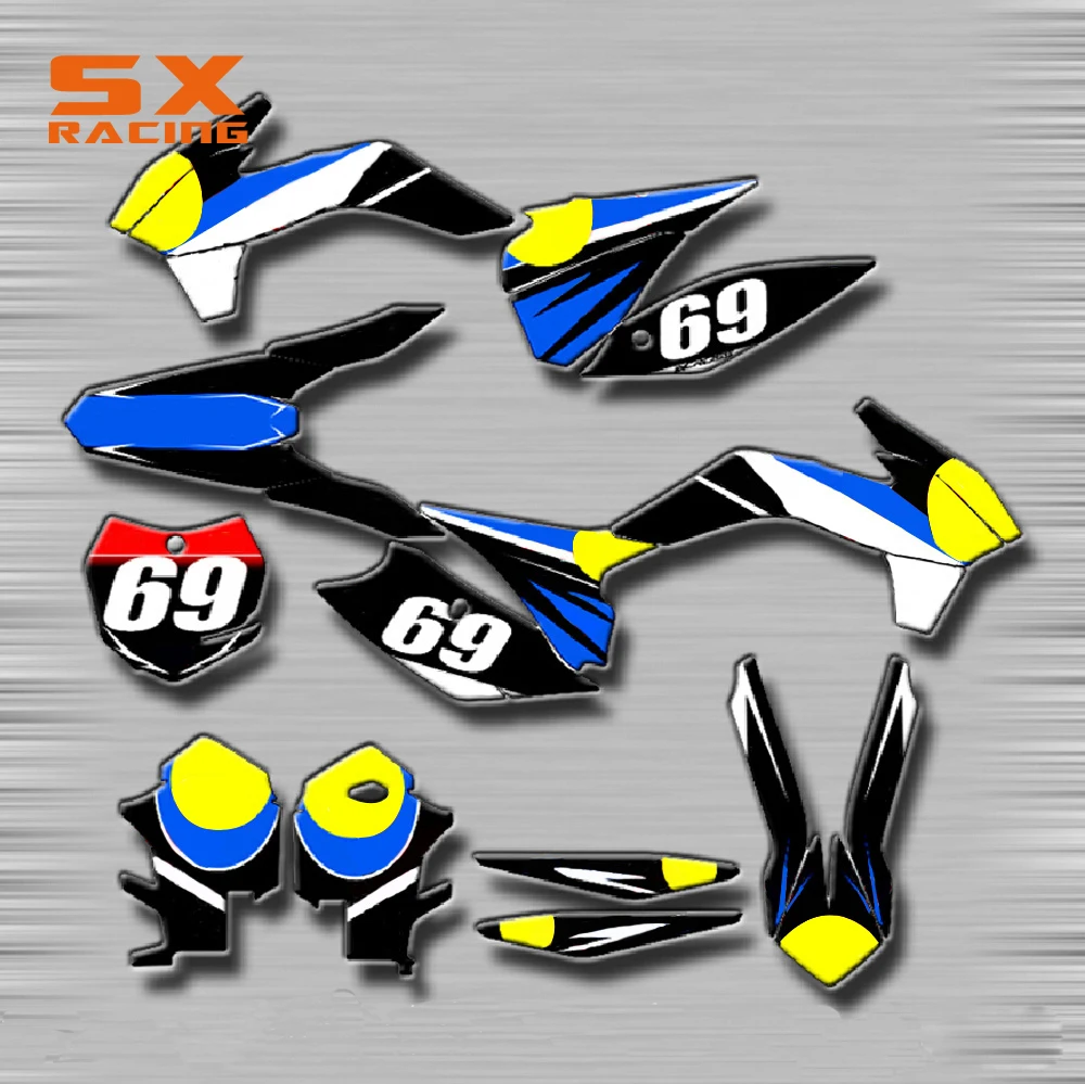 

Motorcycle Decals Customize Pattern Custom Made Stickers Set For KTM SX SXF 125 150 250 350 450 EXC XC SXS SMR XCF MX Dirt Bike