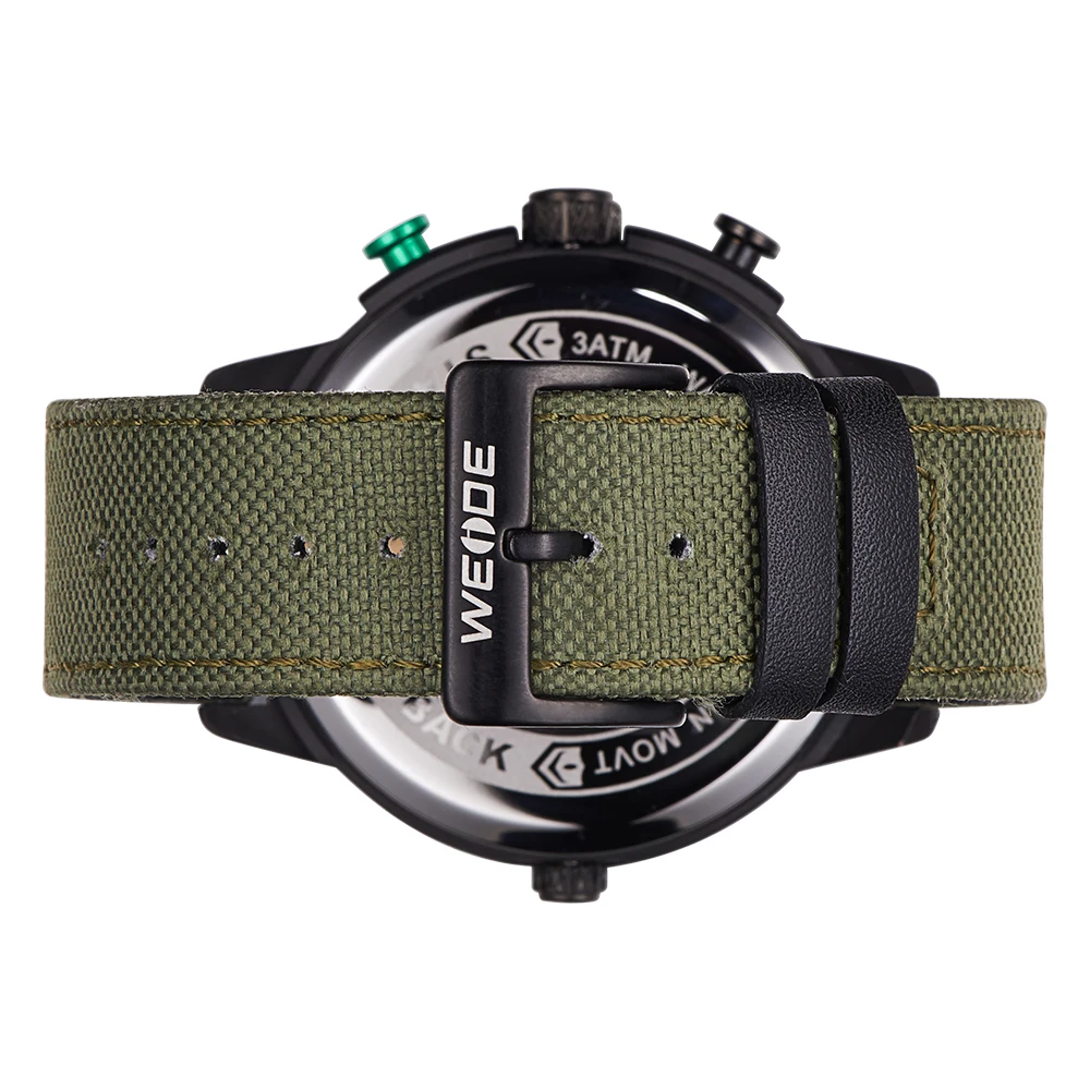 Роскошный бренд Weide мужские часы с нейлоновым ремешком кварцевые часы светодиодные цифровые армейские часы спортивные наручные часы Relogio Masculino