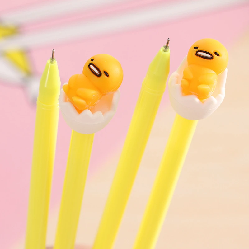 0,38 мм Kawaii ленивый яйцо гелевая ручка Gudetama Чернила Канцелярские Школьные ручки для письма ручка для подписи Escolar Papelaria школьные принадлежности