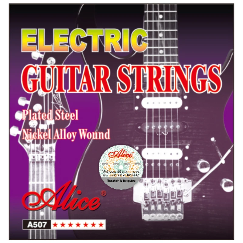 1 Set Original Alice Electric Guitar Strings Plated Steel Nickel Alloy