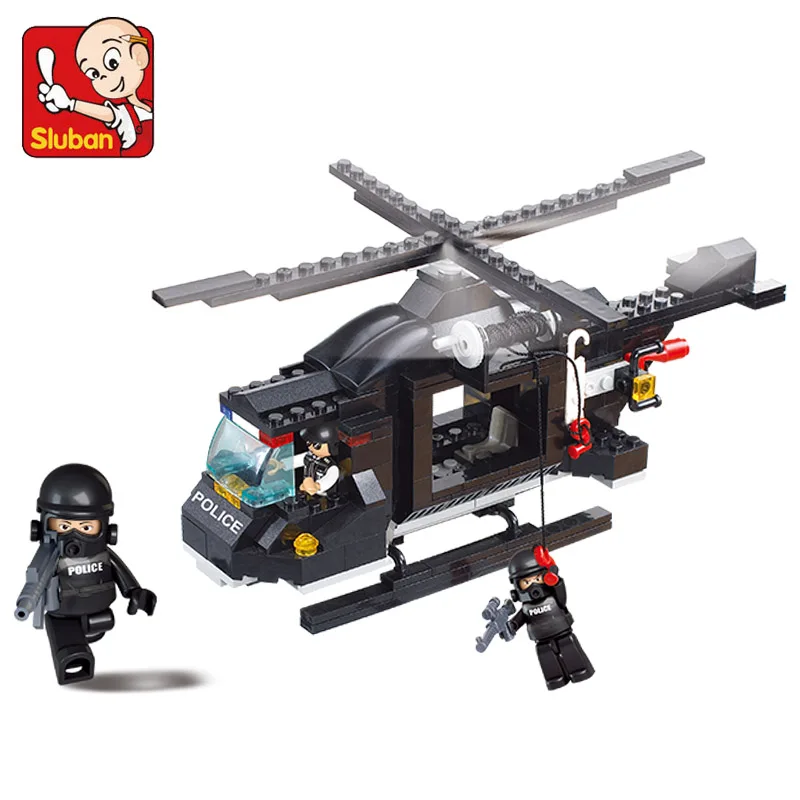 

1800 219pcs SWAT/Police Constructor Model Kit Blocks Compatible sluban Bricks Toys for Boys Girls Children Modeling