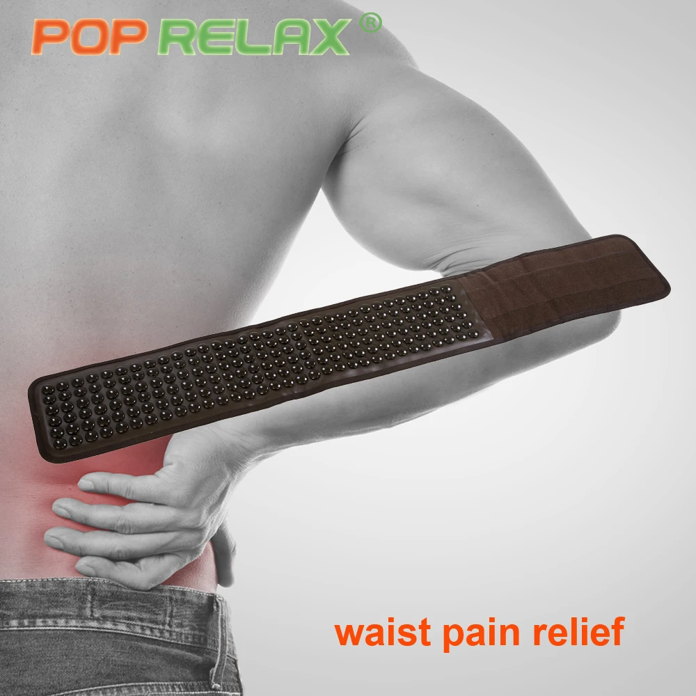POP RELAX tourmaline germanium waist belt far infrared physical heating therapy back pain relief health care stone massage belt body care beauty tourmaline heating belt neck shoulder massage heating pad health care massage belt with tourmaline stone