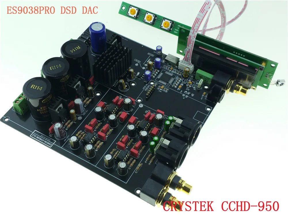 ES9038 ES9038PRO HIFI аудио DAC декодер собранная плата+ Обновление до CRYSTEK CCHD-950+ пульт дистанционного управления