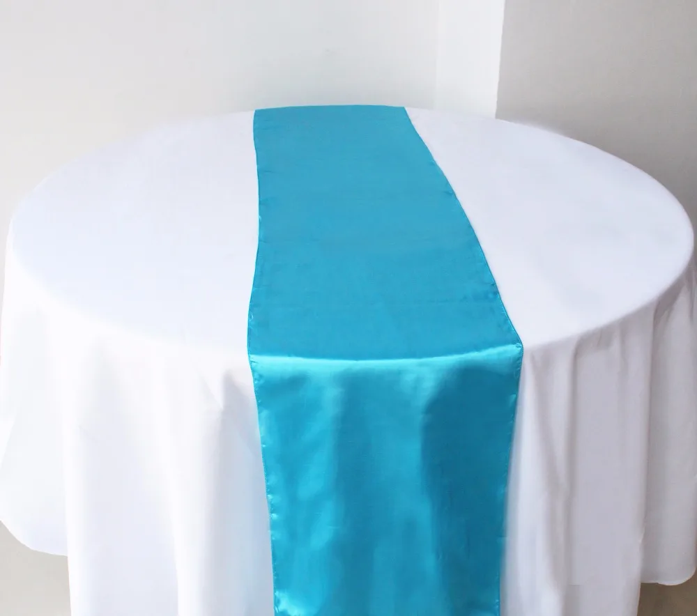 SATIN TABLE RUNNER 275 cm Long x 30 cm Wide VARIOUS COLOURSin Table