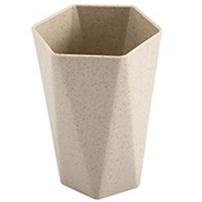 

TOP!-Nordic Style Green Straw Plastic Cup Toothbrush Holder Cup Wash Cup Drinking Cup Mug Beige