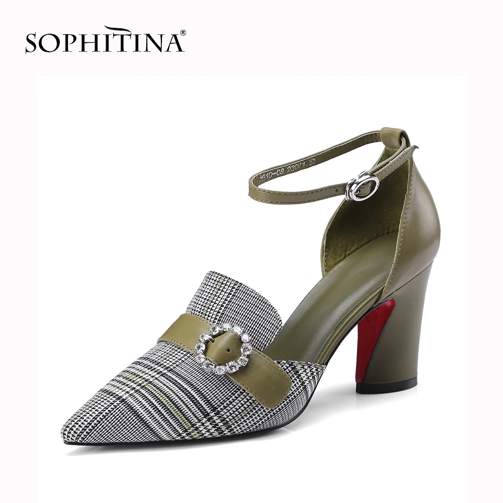 SOPHITINA/пикантные босоножки с острым носком Высококачественная модная