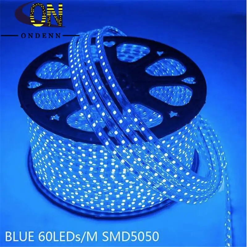 Гибкая светодиодная ленсветильник RGB 3014 5050 SMD 60 светодиодов на метр 220 В