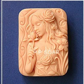 Силиконовая форма для мыла Девочка Роза|silicone soap mold|craft moldshandmade mold |