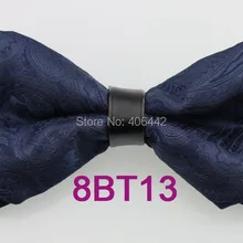 YIBEI Coachella галстуки черный темно-синий Пейсли бабочки алмаз кожаный Пикер бабочка под смокинг взрослые мужчины Регулируемая Бабочка Предварительно Связанные