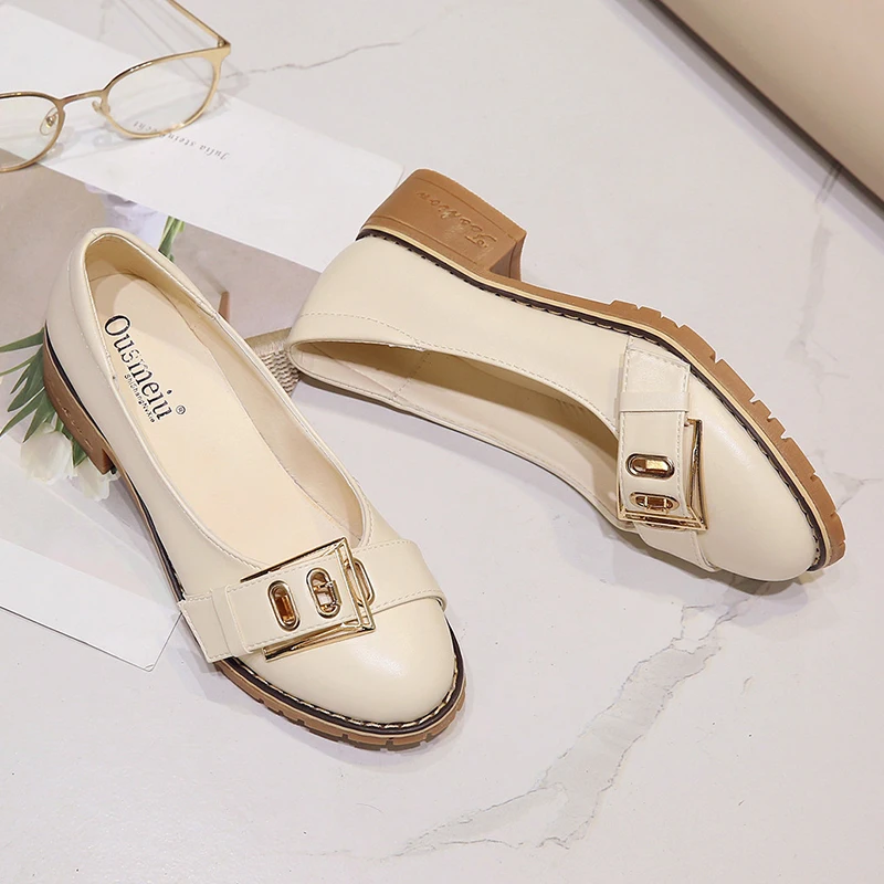 Casual Simples Coréenne Sauvages Printemps Chaussures Beige 2018 Style De Femmes Nouveau Harajuku Britannique La Avec Version nfO8xwP