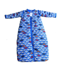 2016 new arrival HEMA baby sleeping bag Cotton padded zipper cardigan with sleeves removable anti kicking quilt sleeping bag
