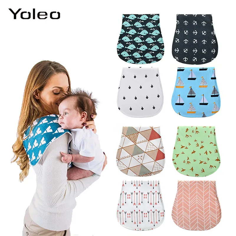 

4pcs/set 3 Layers Waterproof Pure Cotton Baby Feeding Towel Mommy Shoulder Spitting Milk Pad For Kids Baby Stuff Drop Shipping