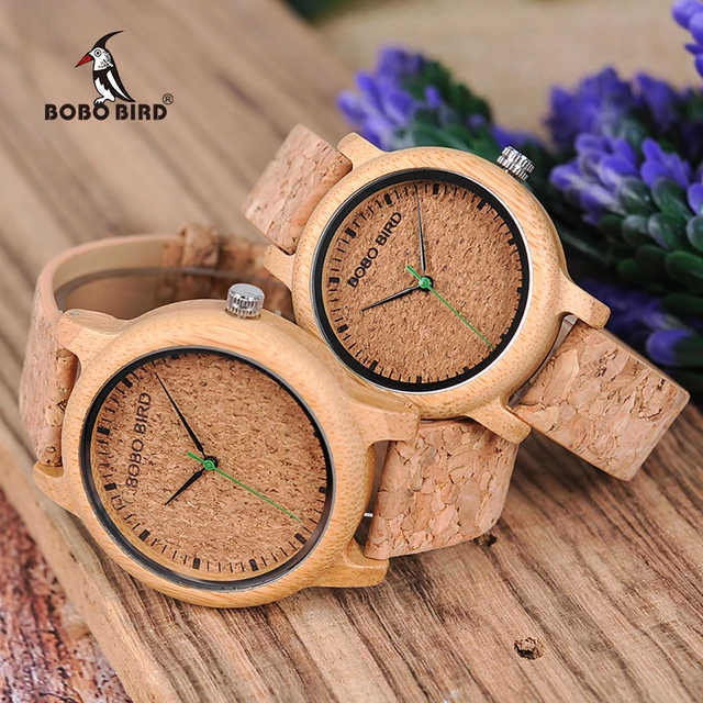 BOBO BIRD Watches Bamboo Couple Clocks Analog Display Bamboo Material Handcrafte BOBO BIRD Watches Bamboo Couple Clocks Analog Display Bamboo Material Handcrafte