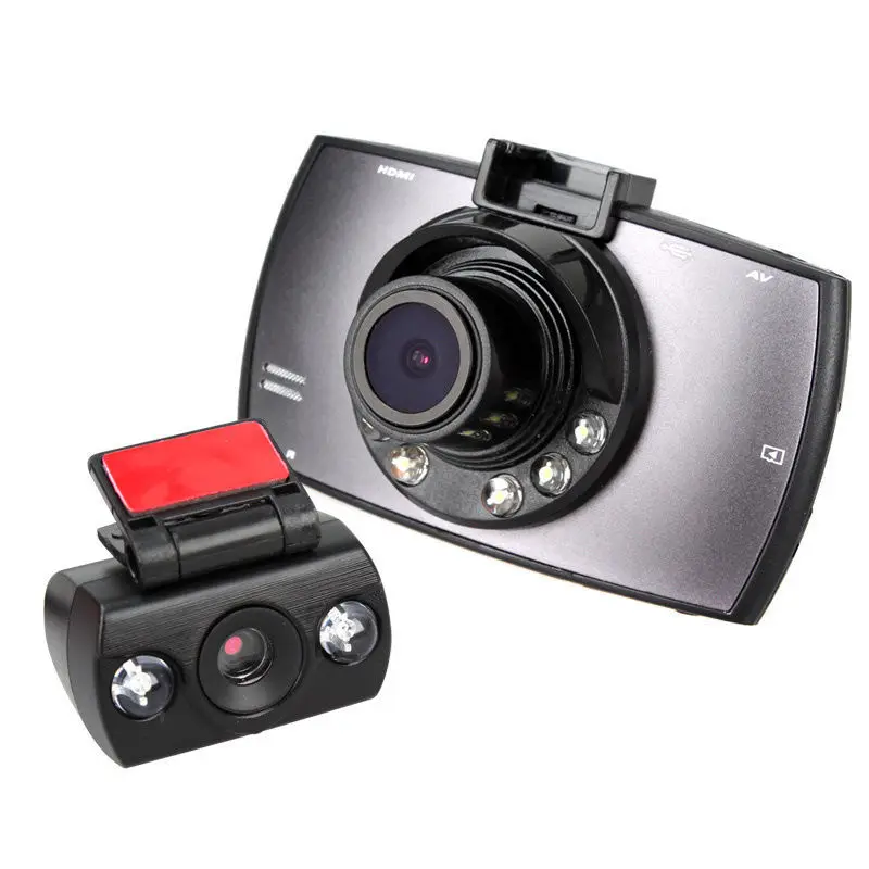

Free Shipping!1080P Main Front&Rear view 720P Camera Dual Lens Car Dash Cam Video Register DVR