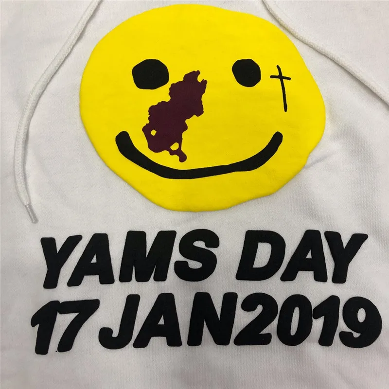 Печать на пене улыбающееся лицо$ AP ROCKY Yams Day Женская/мужская толстовка с капюшоном толстовки Толстовка пуловер