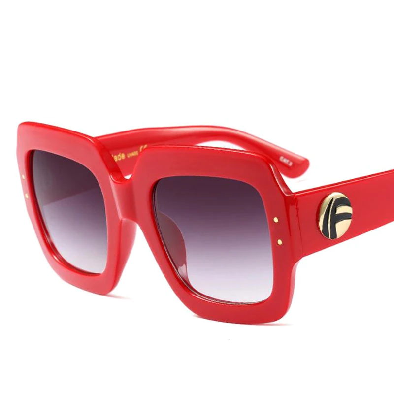 PAWXFB Новые итальянские брендовые дизайнерские Квадратные Солнцезащитные очки больших размеров для женщин и мужчин,, роскошные солнцезащитные очки Gafas de sol - Цвет линз: W6
