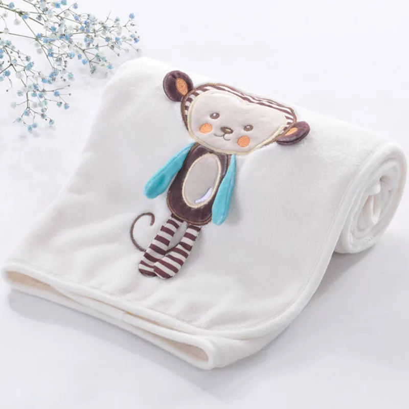 

Newborn Cartoon Soft Baby Blankets Spring Comfortable Infantil Bebes Swaddle Wrap Blanket 75*100cm Toddler Children Bunny Quilts