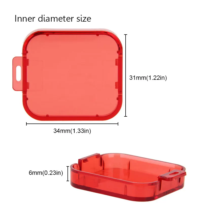 Dive Filter For Gopro 5 Professional 6 Color Diving Filter Yellow Red Purple Orange Pink Dive Lens Filter Kit For Go pro Hero 5 (3)