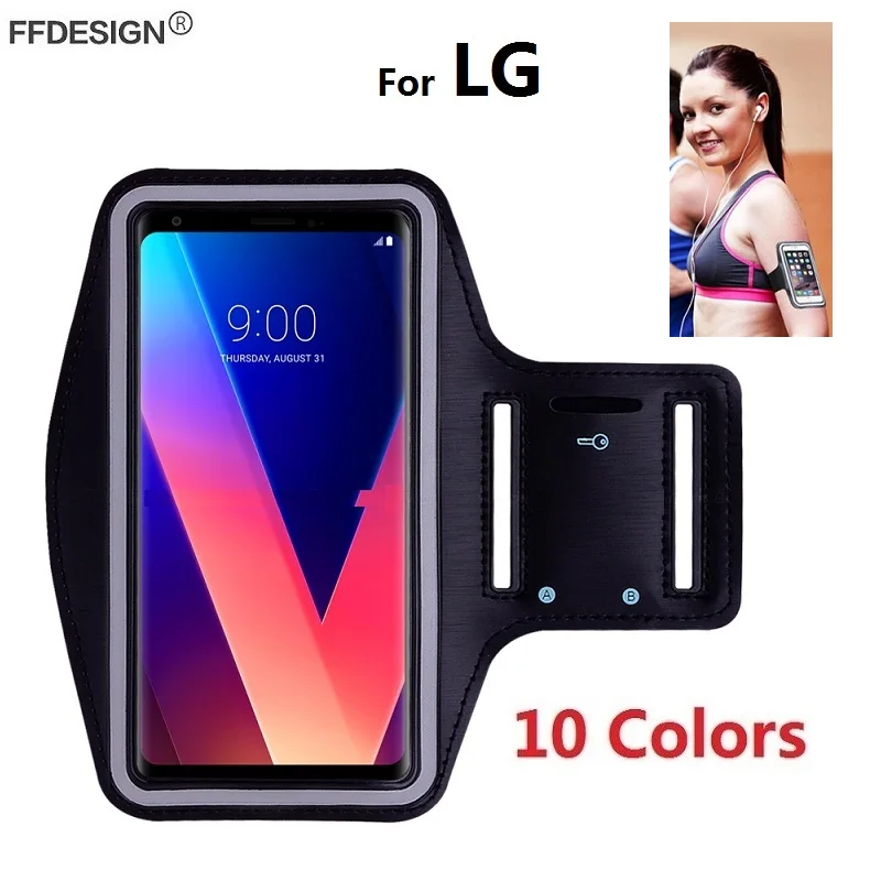 Спортивные для бега браслет контейнер сумка чехол телефона на руку LG Q60 K40 K50 V30