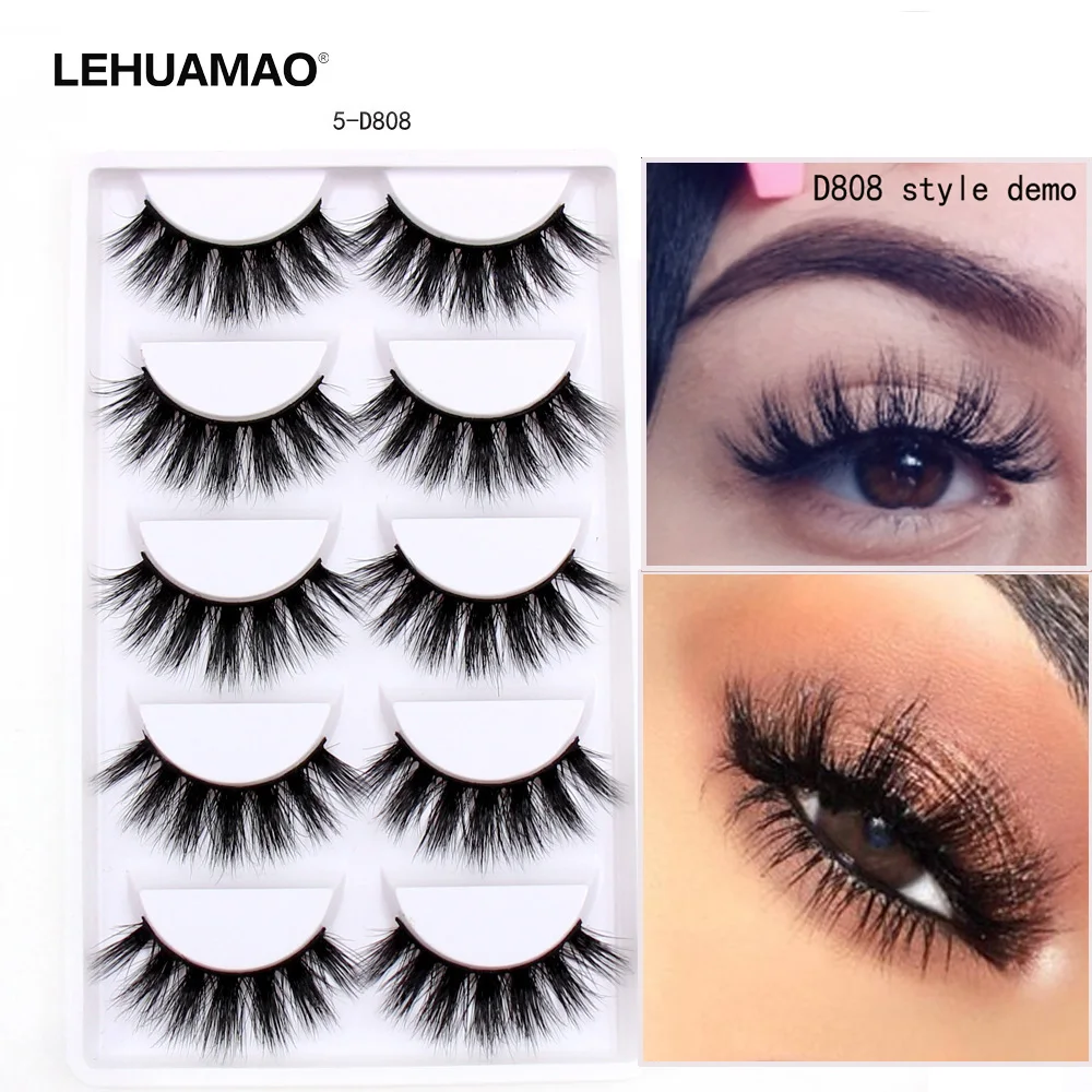 

LEHUAMAO Eyelashes 3D Mink Lashes natural handmade soft lashes long eyelash extension real mink eyelash for makeup