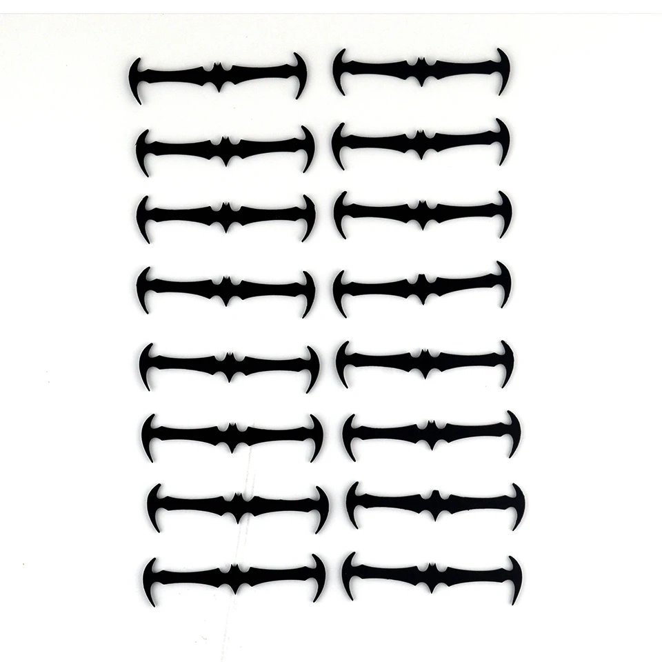 

16pcs Elastic Silicone Shoelaces Bat For Men Women Shoes Lacing For Shoes Special Shoe lace No Tie Shoe Laces Off White Black