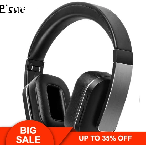 

Genuine Picun F9 Bluetooth Wireless Headset Bluetooth Headset Leather Stand Metal Case Headphone Microphone Connect Mobile Phone