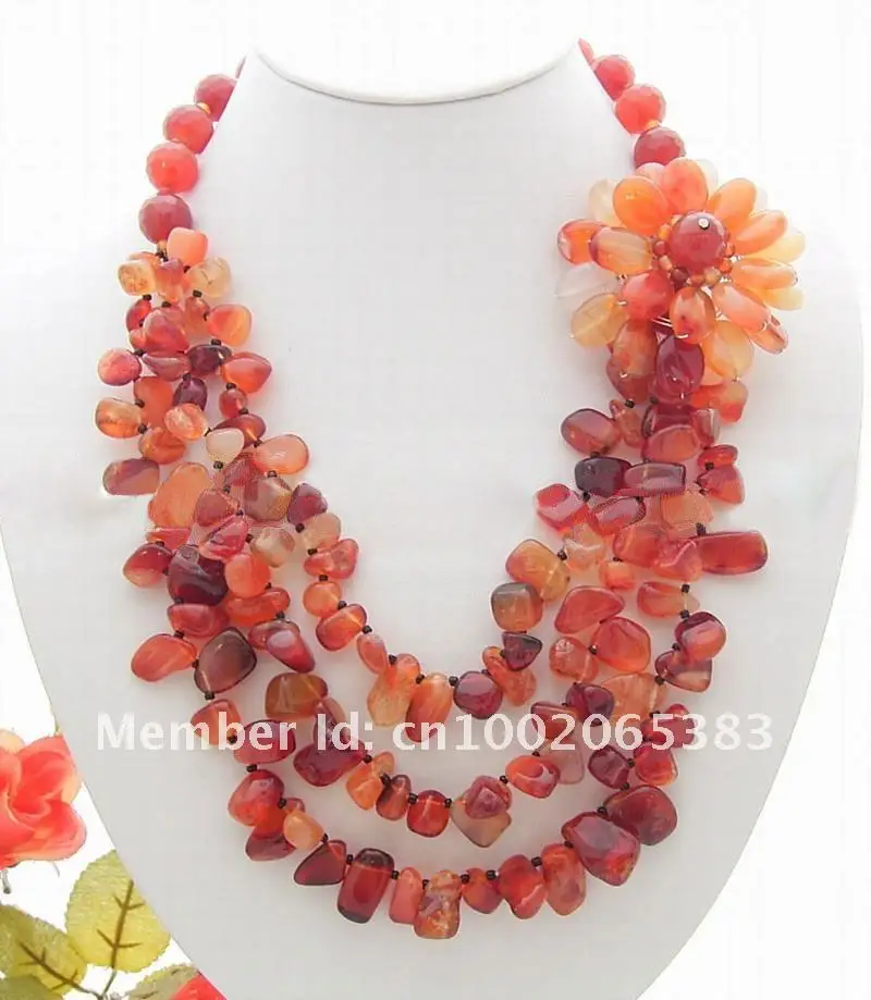 

Beautiful! Natural Multi Shape Carnelian Necklace