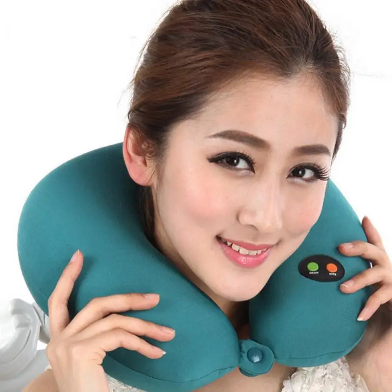 U shaped Massage Pillow Battery Operated Vibrating Ergonomic Neck