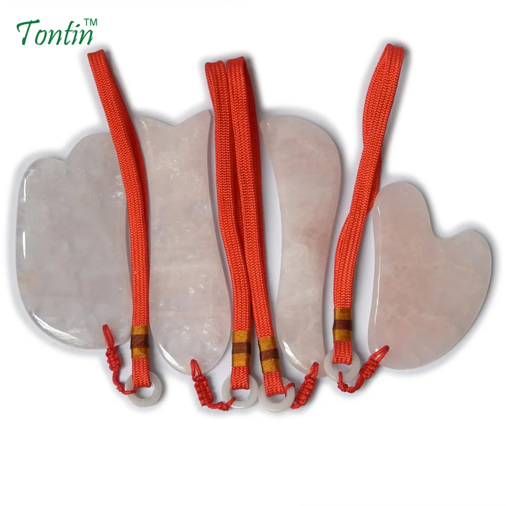 TONTIN NEW Massage Guasha Tool SPA Beauty slimming kit Natural Pink Crystal 4 pcs/set (1pcs fish 1pcs knife 1pcs y 1pcs S) россия платье s 4 spa