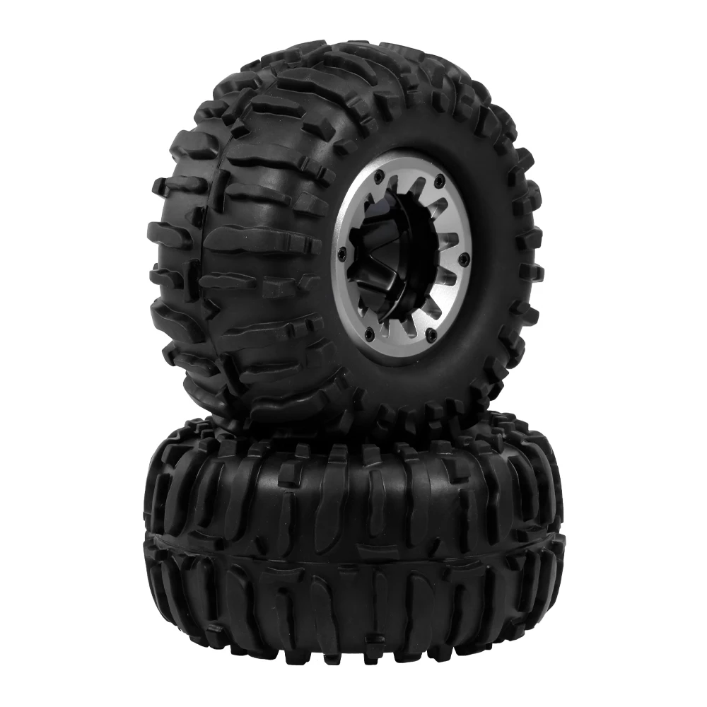 

2pcs 120mm 2.2 Inch Rock Crawler Tire Rim Rubber Tyre Tire Wheel for 1/10 Rock Axial Wraith RR10 Trx-4 Jeep HPI RC Car Parts